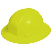 Omega II Full Brim with 6-Point Slide-Lock Suspension, Hi Viz Yellow.